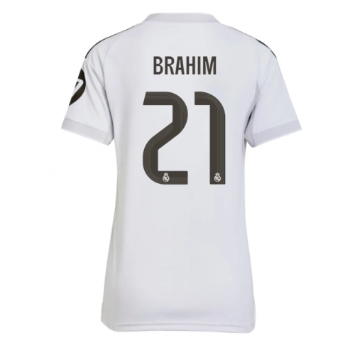 Billige Fotballdrakt Real Madrid Brahim Diaz #21 Replika Hjemmedrakt Dame 2025-26 Kortermet Billige Fotballdrakt Real Madrid Brahim Diaz #21 Replika Hjemmedrakt Dame 2025-26 Kortermet